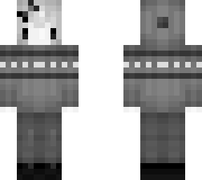 monochrome winter chibi
