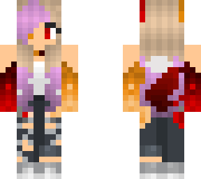 halloween skin with purple hair