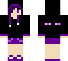 purple ender girl with hood