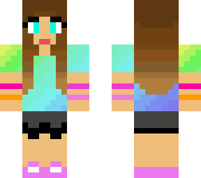 colourful shirt girl