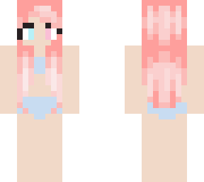 cute pink and blue eyes girl