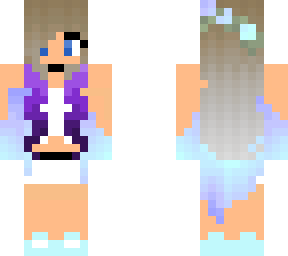 purple hair neon girl
