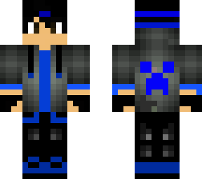 blue and black Boy | Minecraft Skin