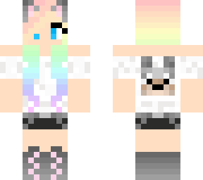 rainbow wolf girl