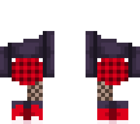 red and fishnets outfit base.