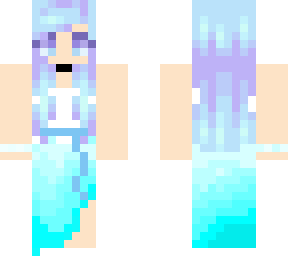 blue haired (not mine) coral reef dress girl