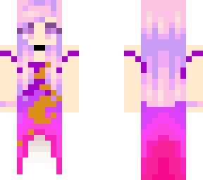 purple hair (not mine) purple dress girl
