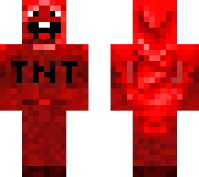 when explodingtnt dresses up all red