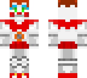 circus baby (with: faceplates, claw, and balloon thing on her hands)