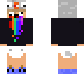 pigeon with rainbow vomit boy | Minecraft Skin