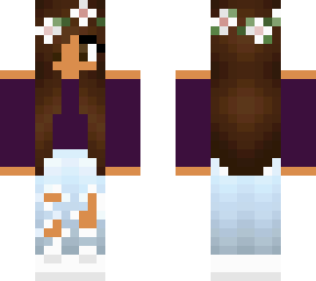 tanned flower girl