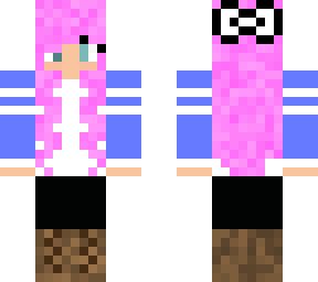 winter girl with pink hair