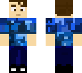 blue camo shirt