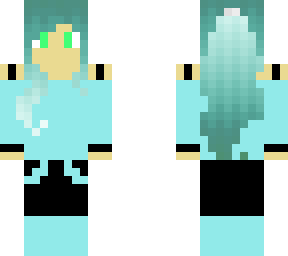 blue ponytail girl