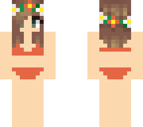 bikini short haired girl red