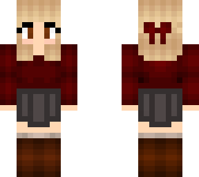 girl with skirt and bow.