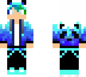 panda boy with green and blue hair-edited for a friend