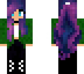 purple hair with jacket girl