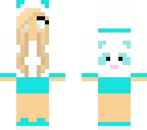 blue panda girl