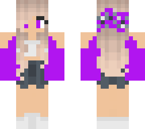 girl with purple sweater