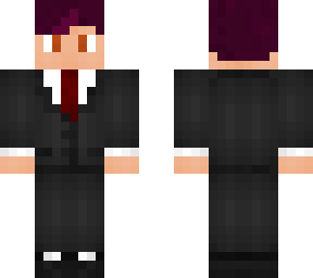 guy purple hair with suit