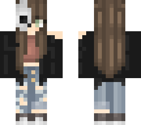 Half Girl Half Skeleton Minecraft Skins
