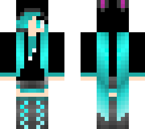 hatsune miku with hoodie :3
