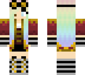 steam punk rainbow haired girl