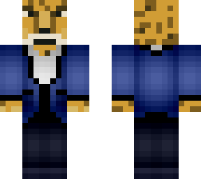 leopard blue suit