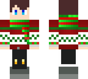 my skin with a christmas sweater