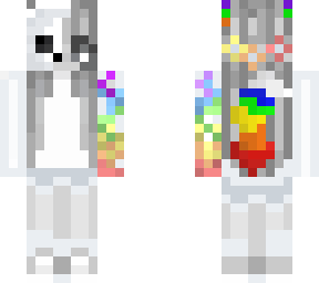 rainbow skull wolf girl