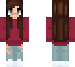 red  with ripped jeans remake