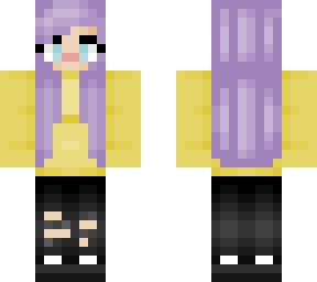 the purple-haired girl