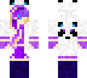 masked purple panda baby girl
