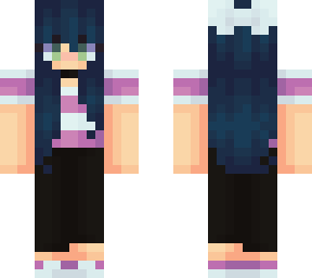 new girl skin with blue hair