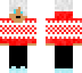 blue eyed - christmas themed male skin w/ white hair