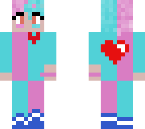 pink&cyan girl (like please :c)