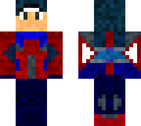 red and blue winter boy
