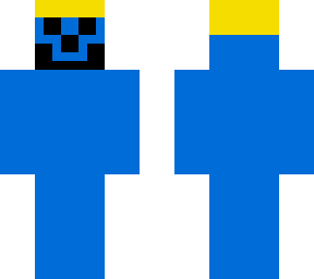 blue happy with gold helm