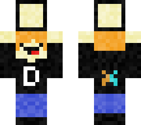 dudeplayz - official unofficial dudeplayz skin holding a sand block.