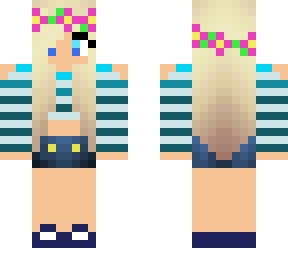 cute blue spring girl