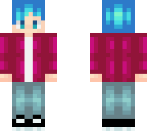 blue haired boy