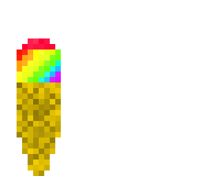 flat rainbow ice cream
