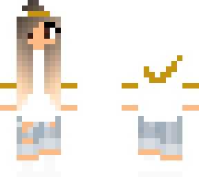 gold nike girl