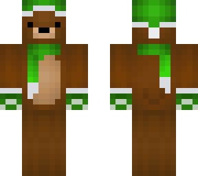 green cristmas bear