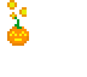 pumpkin with flowers ( idk why though)