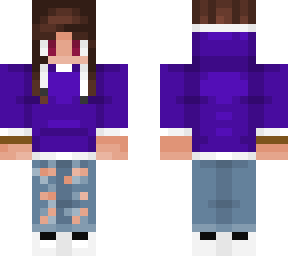 purple hoodie short hair girl (classic 4px)