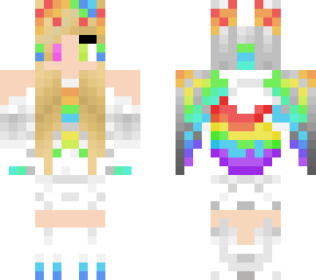 Rainbow Dragon Wolf | Minecraft Skin