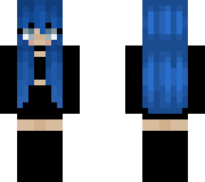 blue haired girl