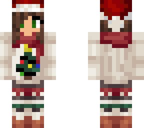 christmas skin w/ christmas tree sweater